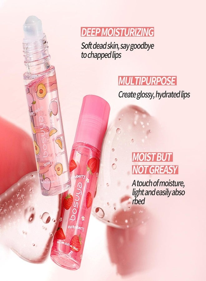 DENESTUP مجموعة زيت مرطب للشفاه مكونة من 6 قطع، زيت مرطب للشفاه بنكهة الفواكه، هدية مثالية للحفلات، غير سام - Image 4